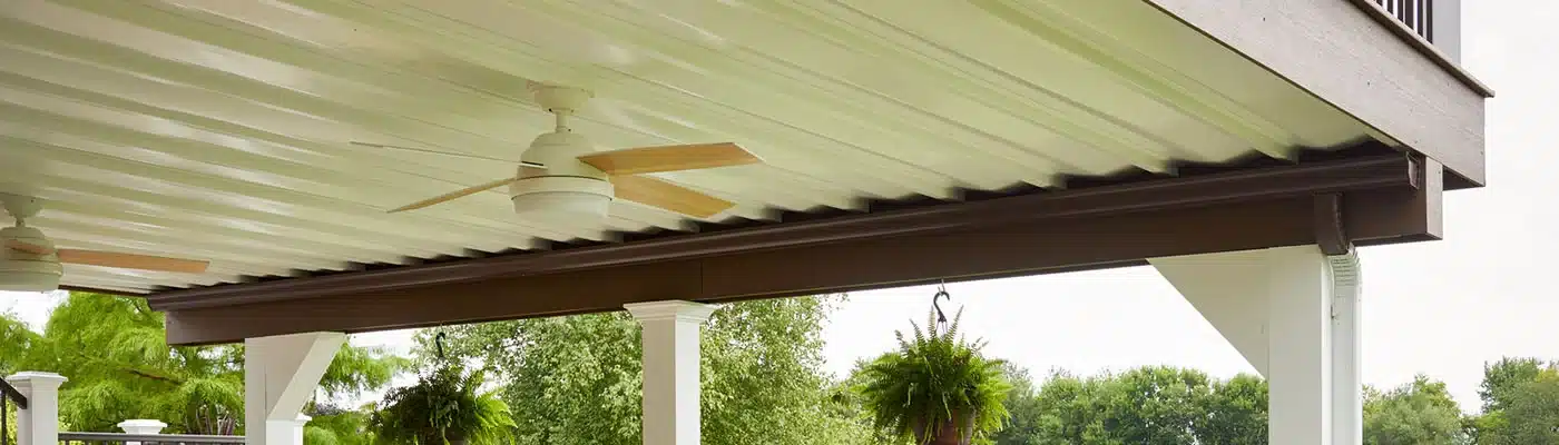 Ceiling fan with Underdeck waterproofing contractor in Greater Ann Arbor, MI